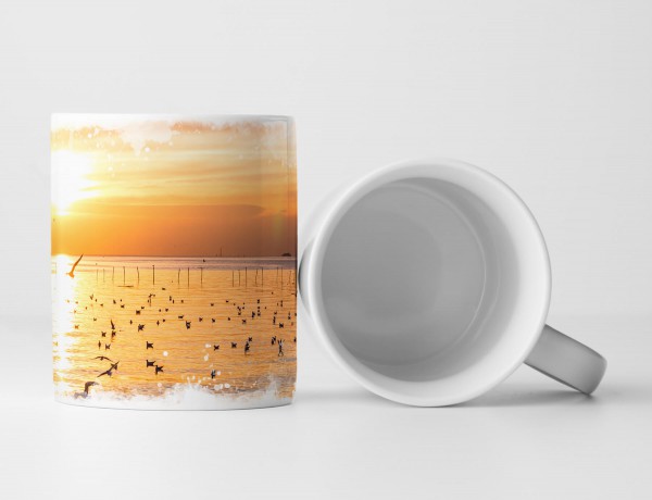 Paul Sinus Art Tasse Geschenk Seemöwen in der Dämmerung