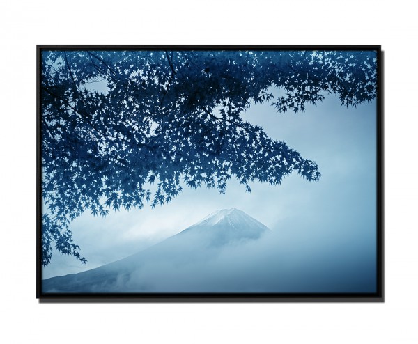 Paul Sinus Art 105x75cm Leinwandbild Petrol Natur Landschaft Montierung Fuji Kawakuchiko See Japan