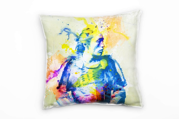 Paul Sinus Art Samurai I Deko Kissen Bezug 40x40cm für Couch Sofa Lounge Zierkissen