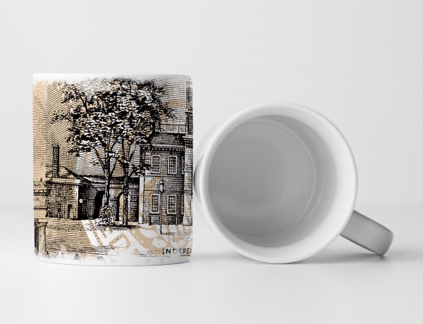 Paul Sinus Art Tasse Geschenk Digitale Grafik – Hundert Dollar Schein im Detail