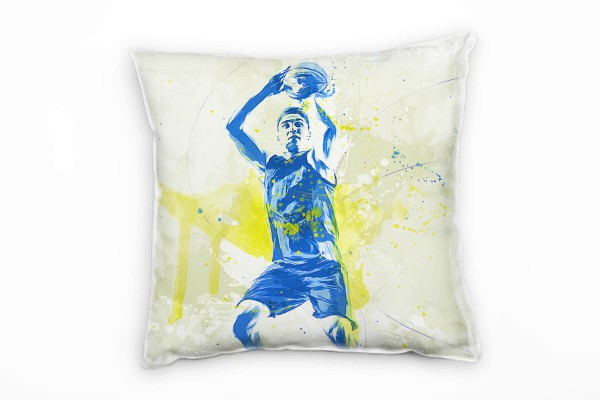 Paul Sinus Art Basketball V Deko Kissen Bezug 40x40cm für Couch Sofa Lounge Zierkissen