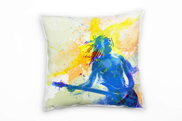 Paul Sinus Art Rockstar III Deko Kissen Bezug 40x40cm für Couch Sofa Lounge Zierkissen