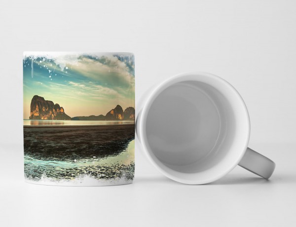 Paul Sinus Art Tasse Geschenk Landschaftsfotografie – Pak Meng Strand im Zwielicht Thailand