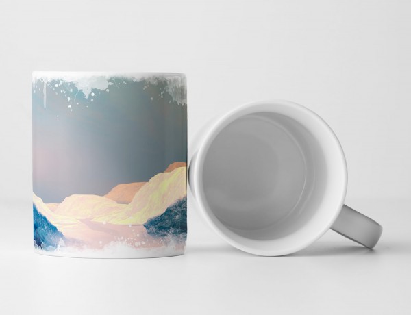 Paul Sinus Art Tasse Geschenk Illustration eines Gebirges