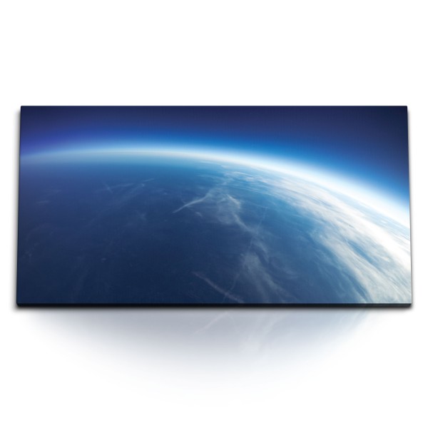 Paul Sinus Art Kunstdruck Bilder 120x60cm Blauer Planet Erde Weltall Blau Weltraum