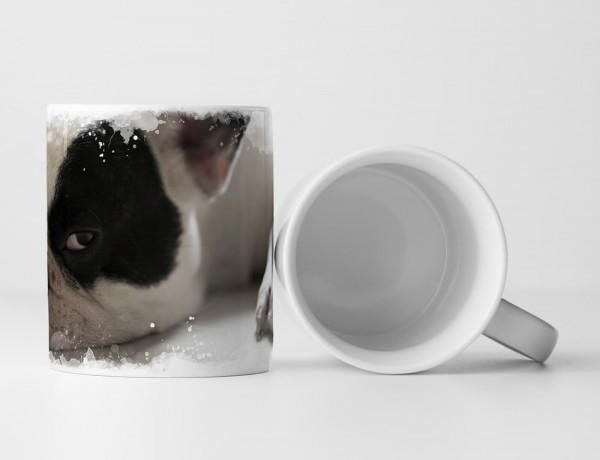 Paul Sinus Art Tasse Geschenk Tierfotografie – Schläfrige Französische Bulldogge