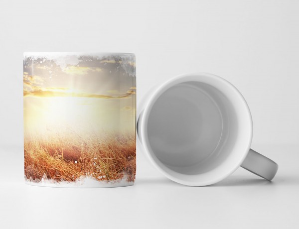 Paul Sinus Art Tasse Geschenk Landschaftsfotografie – Sonnige Herbstwiese