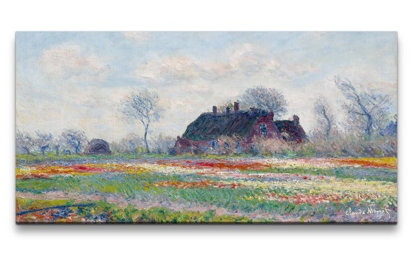 Paul Sinus Art Remaster 120x60cm Claude Monet Impressionismus weltberühmtes Wandbild Tulip Fields at Sassenheim