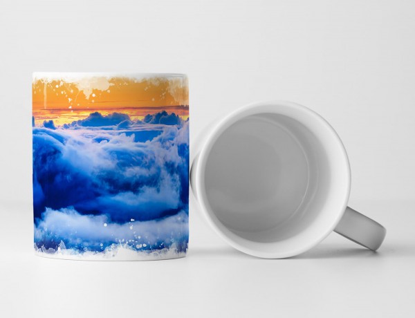 Paul Sinus Art Tasse Geschenk Landschaftsfotografie – Sonnenaufgang über Wolkenlandschaft