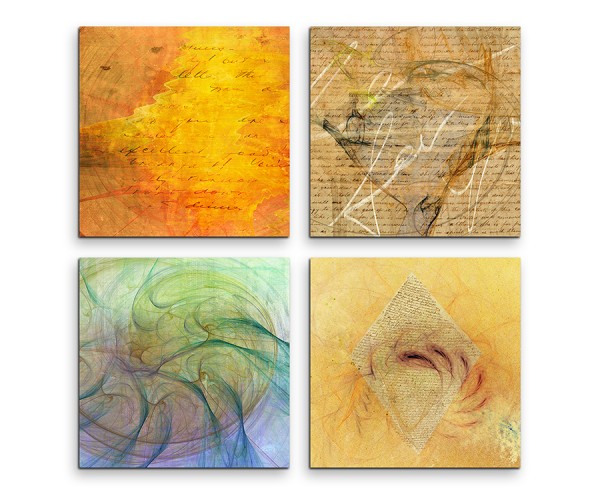 Paul Sinus Art Enigma004_4x30x30cm abstraktes Wandbild auf Leinwand