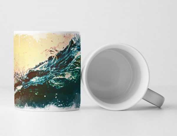 Paul Sinus Art Tasse Geschenk Künstlerische Fotografie – Perfekte brechende Welle in der Sonne