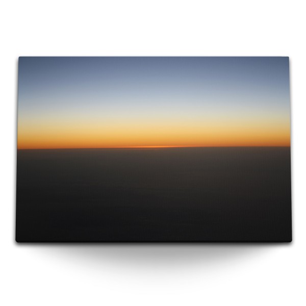 Paul Sinus Art 120x80cm Wandbild auf Leinwand Horizont Sonnenuntergang Minimal Abendrot