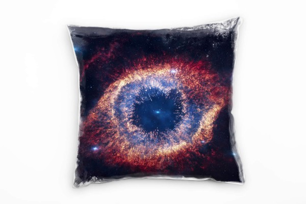 Paul Sinus Art Natur, Abstrakt, Universum, Sterne, rot, blau, gelb Deko Kissen 40x40cm für Couch Sofa Lounge Zierki