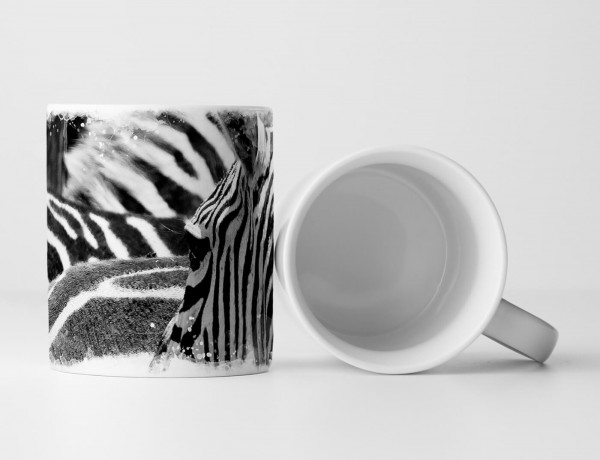 Paul Sinus Art Tasse Geschenk Tierfotografie – Zebraherde aus Kenia