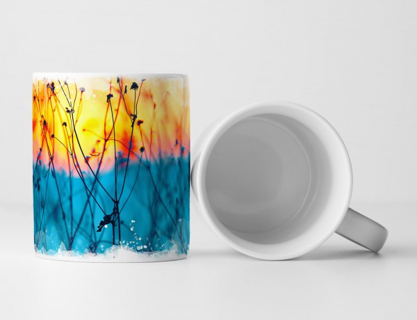 Paul Sinus Art Tasse Geschenk Landschaftsfotografie – Pflanzen bei Sonnenaufgang