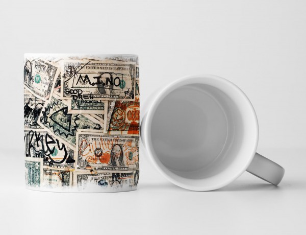 Paul Sinus Art Tasse Geschenk Künstlerische Fotografie – Geldwand in einem New Yorker Restaurant