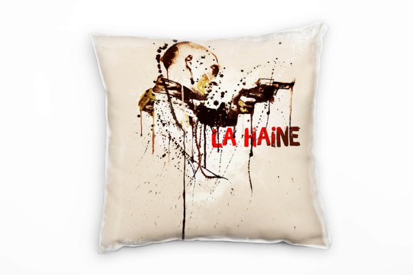 Paul Sinus Art La Haine Deko Kissen Bezug 40x40cm für Couch Sofa Lounge Zierkissen