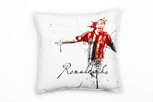 Paul Sinus Art Ronaldinho III Deko Kissen Bezug 40x40cm für Couch Sofa Lounge Zierkissen