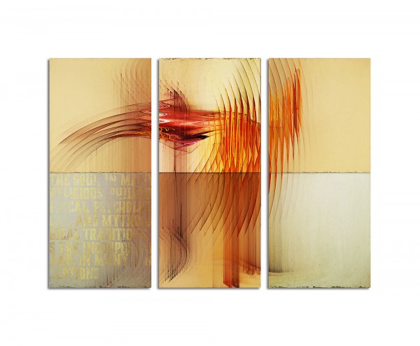 Paul Sinus Art 130x90cm Wandbild Abstrakt063 -3x90x40cm