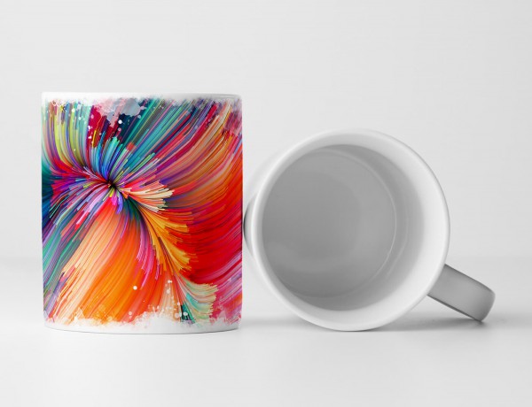 Paul Sinus Art Tasse Geschenk Bild – Bunte Farbwirbel