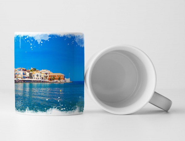 Paul Sinus Art Tasse Geschenk Fotografie – Hafenstadt auf Kreta