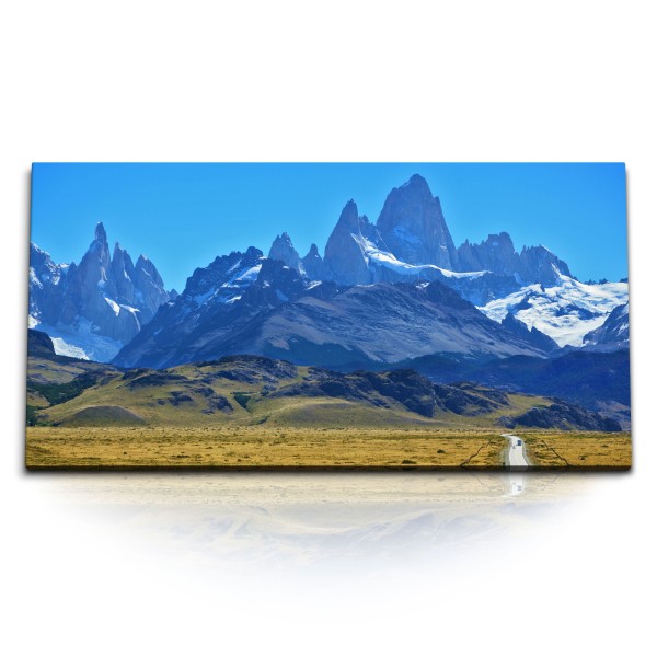 Paul Sinus Art Kunstdruck Bilder 120x60cm Patagonia Chile Anden Gebirge Berge Blau Natur