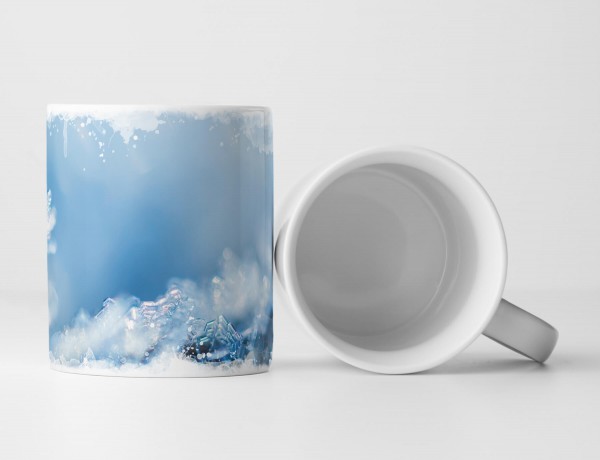 Paul Sinus Art Tasse Geschenk Makroaufnahme – Frost am Zweig