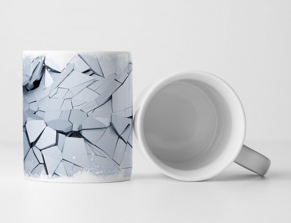 Paul Sinus Art Tasse Geschenk Abstraktes Bild – zerstörte Wand