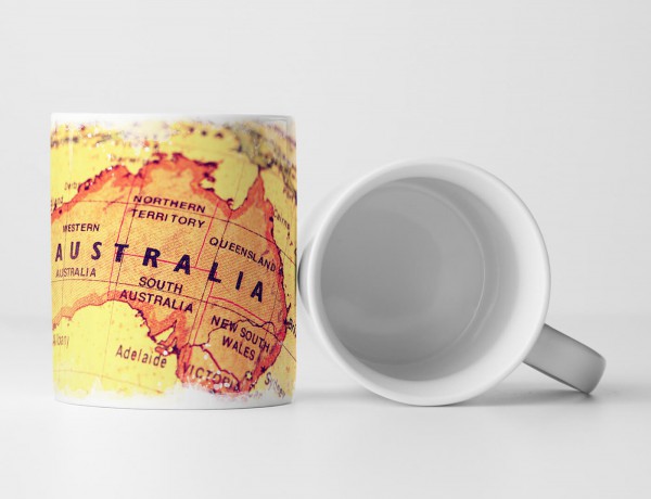 Paul Sinus Art Tasse Geschenk Künstlerische Fotografie – Australien auf einem Globus