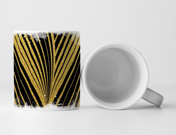 Paul Sinus Art Tasse Geschenk Künstlerische Fotografie – Schwarz goldenes Muster