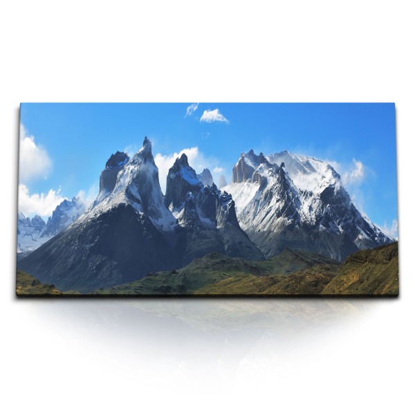 Kunstdruck Bilder 120x60cm Chile Patagonien Berge Klippen Natur See Südamerika