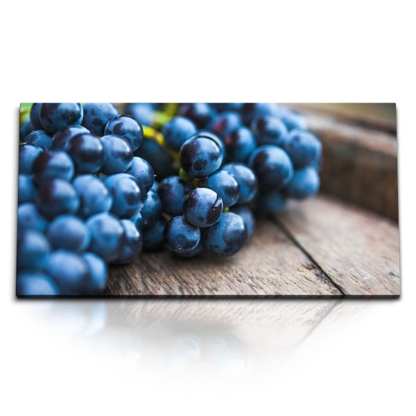 Paul Sinus Art Kunstdruck Bilder 120x60cm Blaubeeren Beeren Nahaufnahme Blau Küche