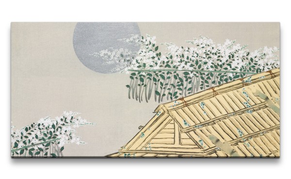 Paul Sinus Art Remaster 120x60cm Kamisaka Sekka traditionelle japanische Kunst Haus Sonne Blüten