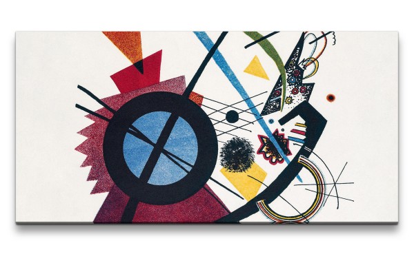 Paul Sinus Art Remaster 120x60cm Wassily Kandinsky weltberühmtes Wandbild Violet Abstrakt zeitlose Kunst