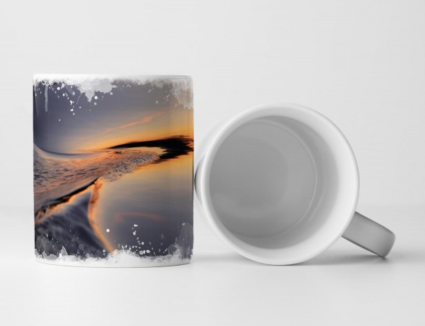 Paul Sinus Art Tasse Geschenk Nahaufnahme – Wellen eines Flusses