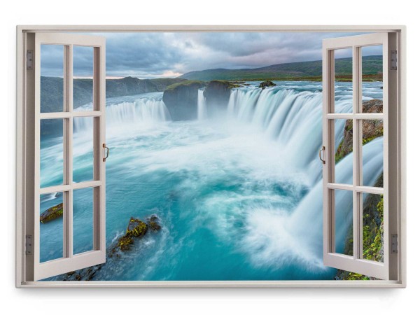 Wandbild 120x80cm Fensterbild Iguazu Wasserfälle Argentinien Natur Fluss