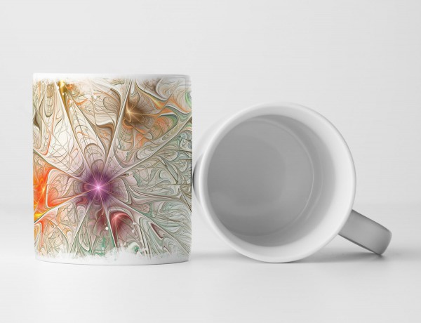 Paul Sinus Art Tasse Geschenk Digitale Grafik – Farbschlieren und Lichtpunkte