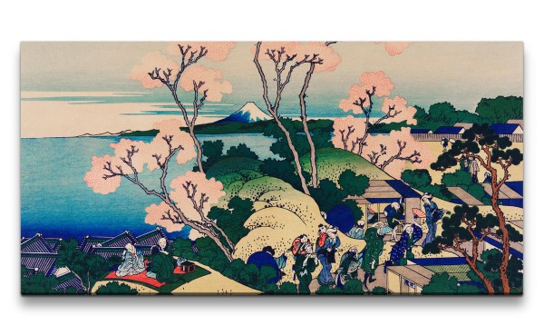 Paul Sinus Art Remaster 120x60cm Katsushika Hokusai Goten-Yama Hill traditionelle japanische Kunst Japan