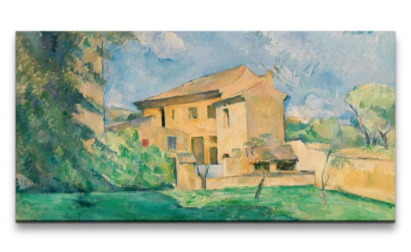 Paul Sinus Art Remaster 120x60cm Paul Cézanne weltberühmtes Wandbild The Farm at the Jas de Bouffan