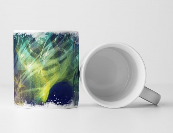 Paul Sinus Art Tasse Geschenk soft, verschwommene Farbverläufe, marineblaue Grundierung