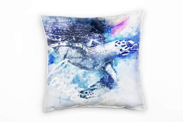 Sea Turtle I Deko Kissen Bezug 40x40cm für Couch Sofa Lounge Zierkissen