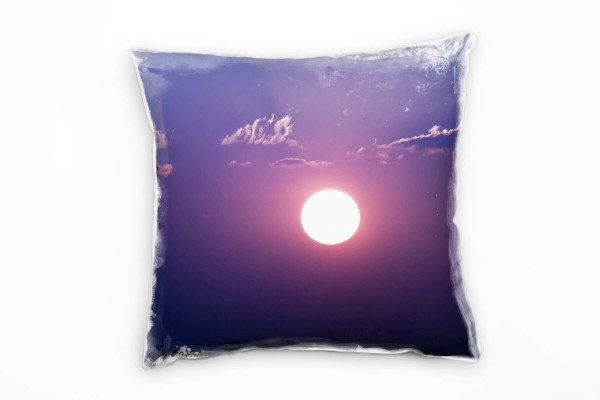 Paul Sinus Art Natur, lila, rosa, Sonnenuntergang, Afrika Deko Kissen 40x40cm für Couch Sofa Lounge Zierkissen