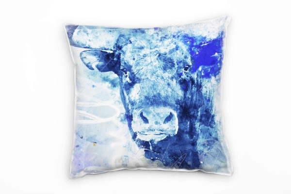 Paul Sinus Art Bull Deko Kissen Bezug 40x40cm für Couch Sofa Lounge Zierkissen