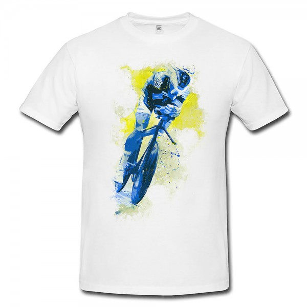 Paul Sinus Art Radsport III Premium Herren und Damen T-Shirt Motiv aus Paul Sinus Aquarell