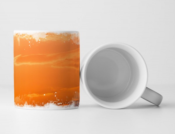 Paul Sinus Art Tasse Geschenk Himmel in Orange