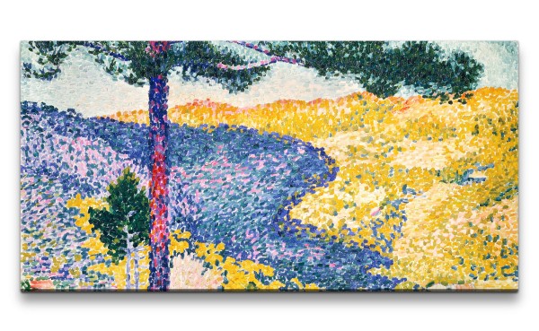 Paul Sinus Art Remaster 120x60cm Henri Edmond Cross weltberühmtes Wandbild Impressionismus Farbenfroh Valley with F