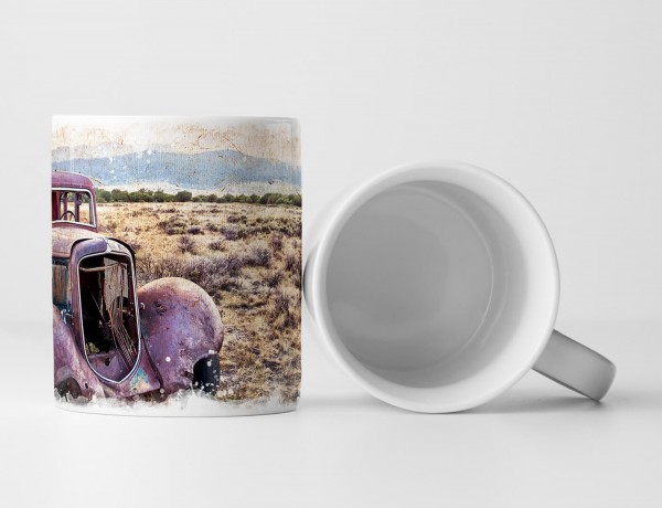 Paul Sinus Art Tasse Geschenk Künstlerische Fotografie – Oldtimer in der Steppe