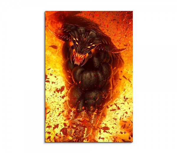 Paul Sinus Art Devil Fire Fantasy Art 90x60cm