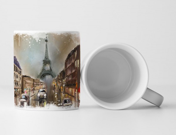 Paul Sinus Art Tasse Geschenk Bild – Paris bei Regen