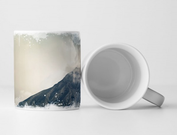 Paul Sinus Art Tasse Geschenk Landschaftsfotografie – Rauchender Tungurahua Vulkan Ecuador